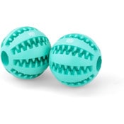 Wholesale - 2pk BLUE RUBBER DENTAL BALL PET TOY C/P 50, UPC: 044021380444